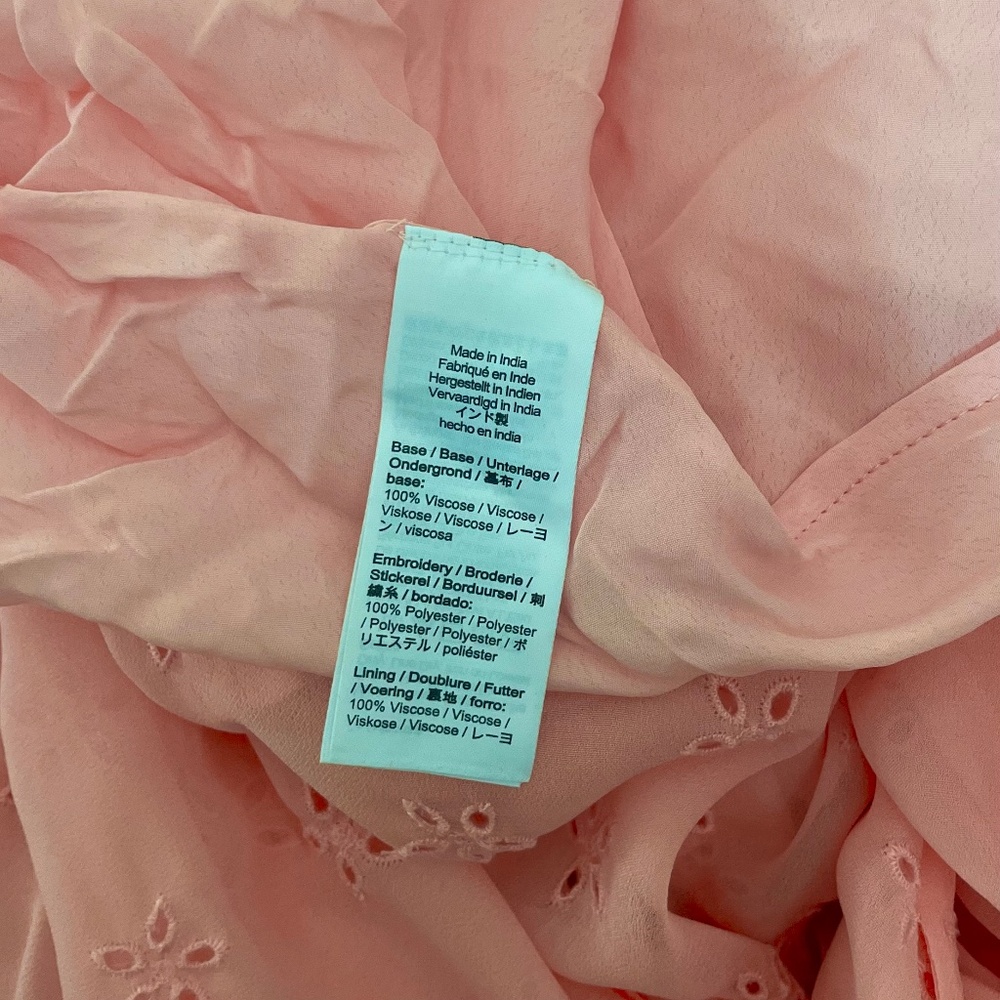 NWT!! J. CREW Collection Eyelet Maxi Slip Dress Blushed Peach Pink Fairy Size 6 - Picture 14 of 16